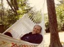 Olivia Newport father in hammock