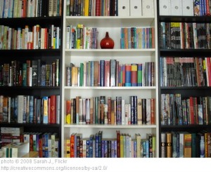 Olivia Newport wall of books