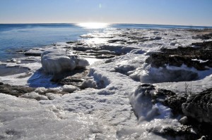 Olivia Newport winter on Lake Michigan